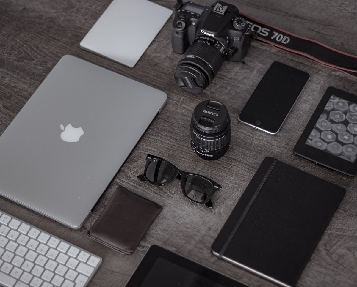 Mobile charging accessories on a desk